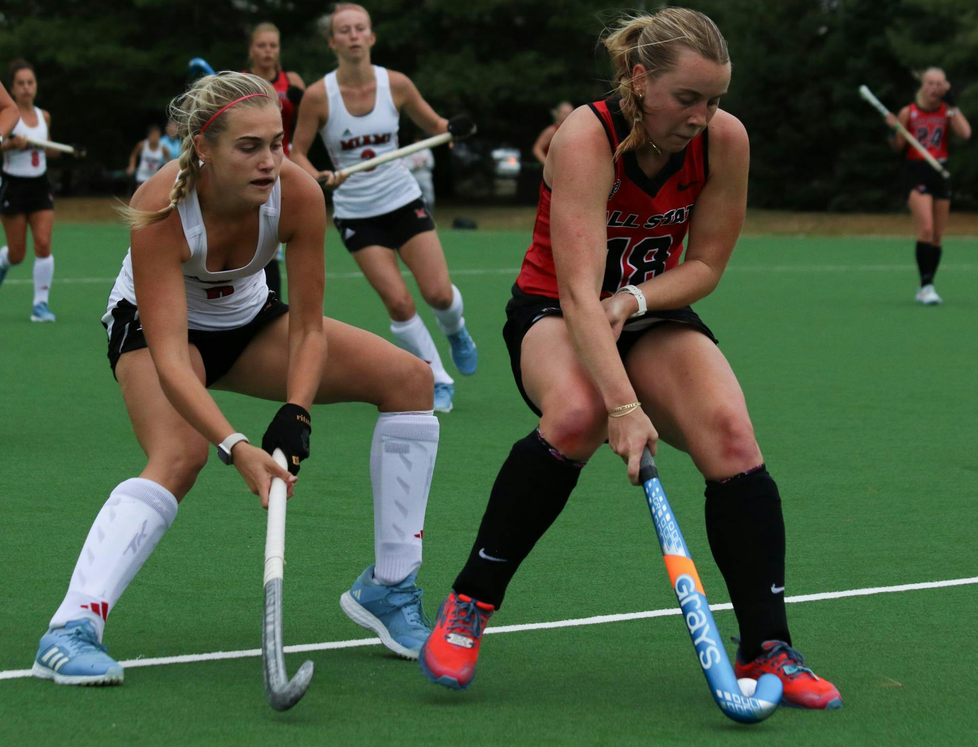 Ball State's field hockey team loses to Miami 0-3 Sept. 27 at Briner Sports Complex. This marks the teams second Mid-American Conference Loss, dropping them to 1-6 (0-2 MAC).