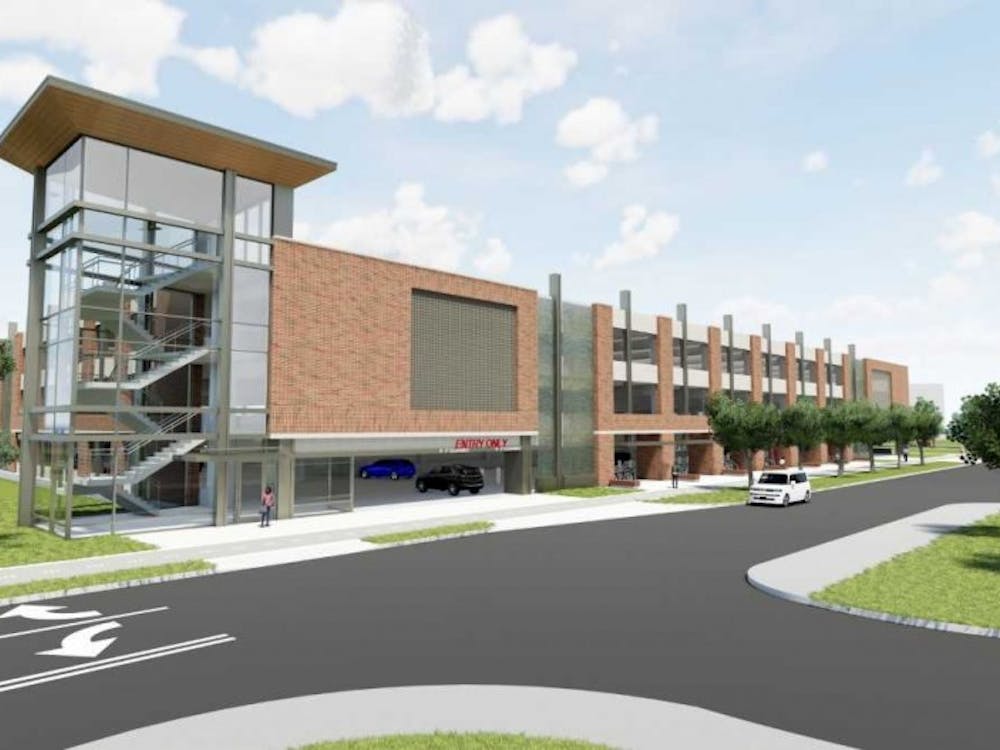 The Ball State Board of Trustees approved the building of a new parking structure Friday, March 30. The structure, which will be built along New York Avenue, will have 600 parking spots. Ball State University, Photo Provided