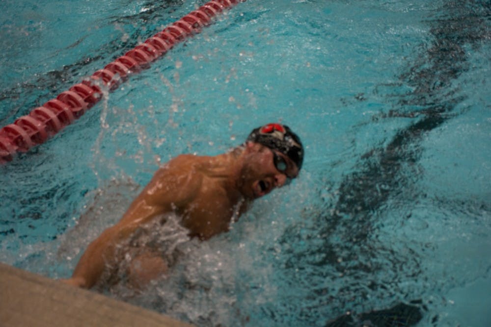 Ball State's mens swimming and diving team held their Annual Red/White meet on Oct. 14 in Lewellen Pool. The black team won. 