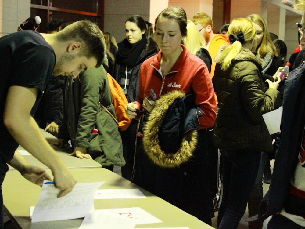 Ball State Athletics hosted the first Social Media Night for students. There were activities and free t-shirts for students that attended. DN PHOTO ALISON CARROLL