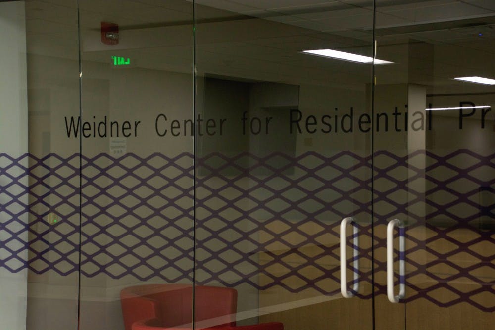 <p>The Weidner Center for Residential Property Management will be located on the first floor of the Applied Technology Building on campus. The center is named afteR Dean Weidner, owner of Weidner Apartment Homes, one of the largest residential companies in the nation. <i>DN PHOTO SAMANTHA BRAMMER</i></p>