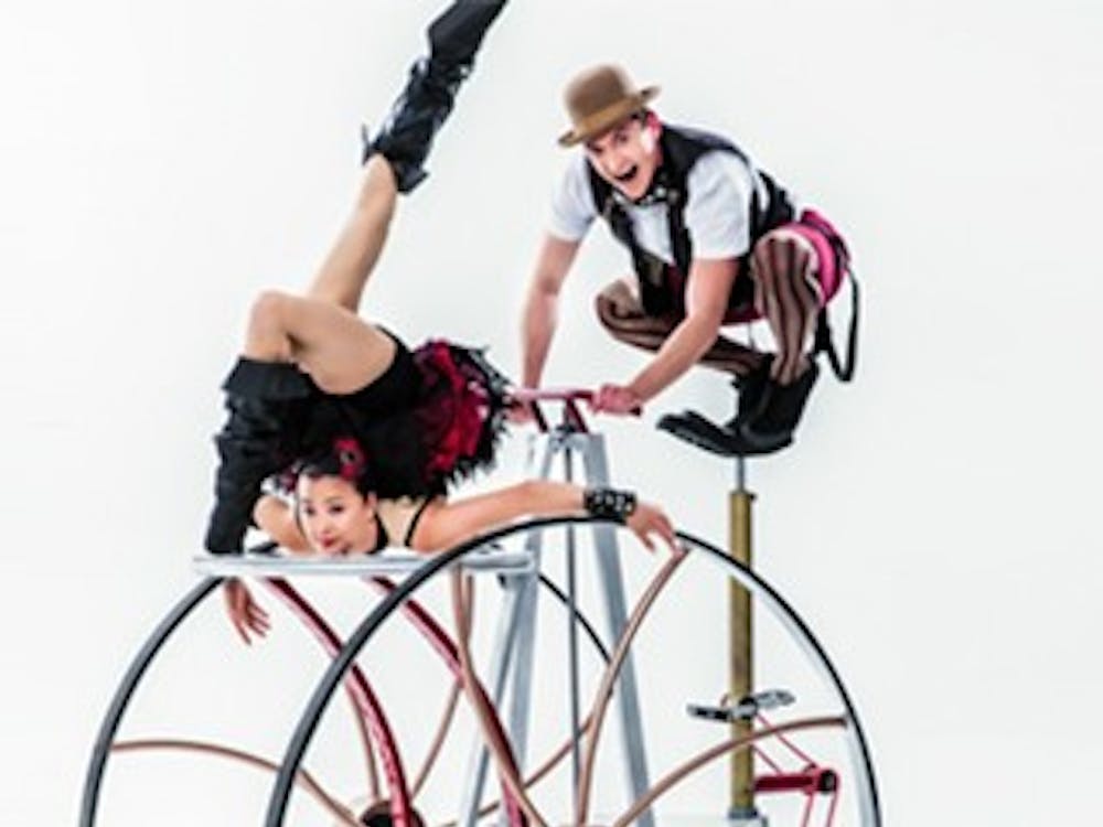 Cirque Mechanics’ new show Pedal Punk will be performed in John R. Emens Auditorium today at 7:30 p.m. The show blends mechanical equipment and traditional circus elements. Ball State University // Photo Courtesy