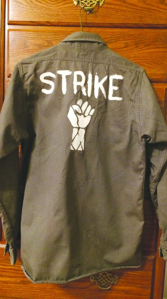 <p>Then-junior student and Ball State VMC president Mary Posner still has the 'strike' shirt she wore to the Vietnam "teach-in" demonstration Ball State held in response to Kent State shootings on May 7, 1970. <strong>Photo provided, Mary Posner</strong></p>