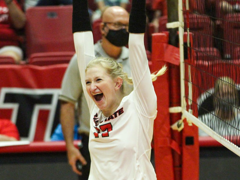 Ball State took a narrow win in 5 sets against Northern Kentucky in Worthen Arena Sept. 18. Jacy Bradley, DN