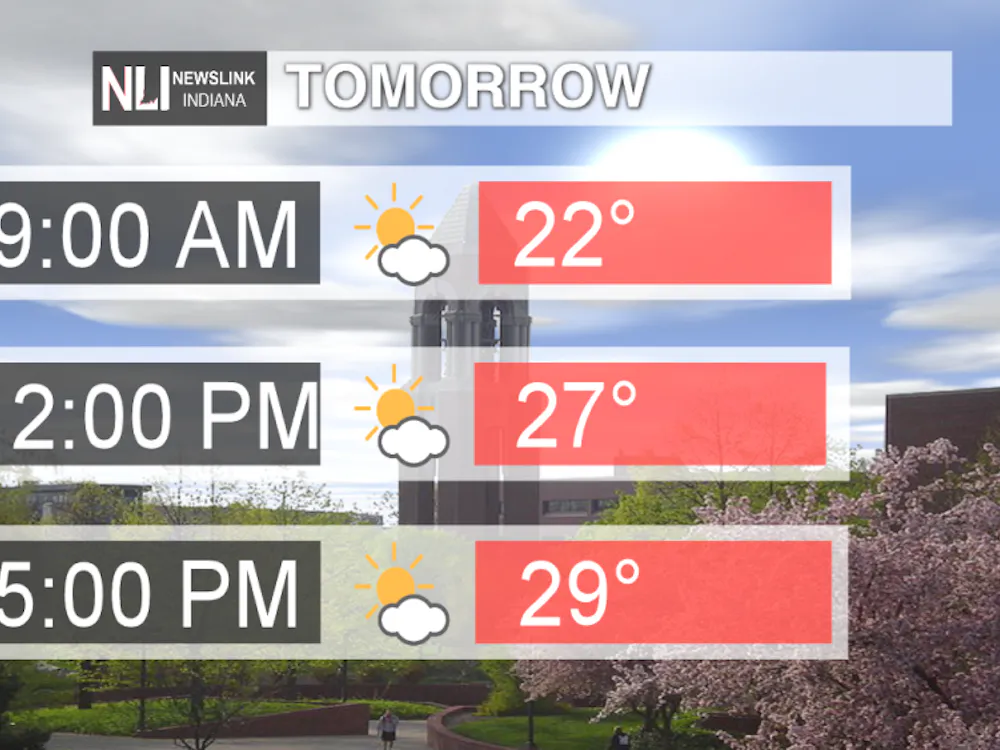 Photo courtesy of the NewsLink Indiana weather team.