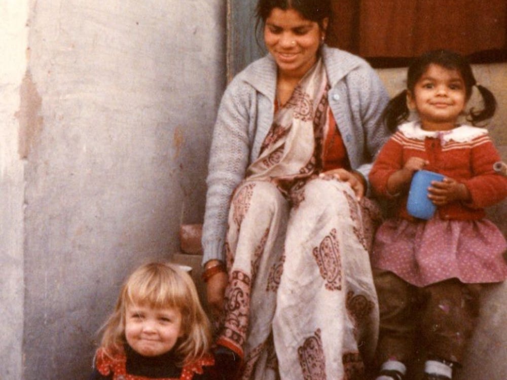 Shanti and her daughter Sumitera, then Jodi. She was about three years old and was living in India at the time. Shanti and Sumitera are the mother and daughter of a family that lived with Jodi and her family. 