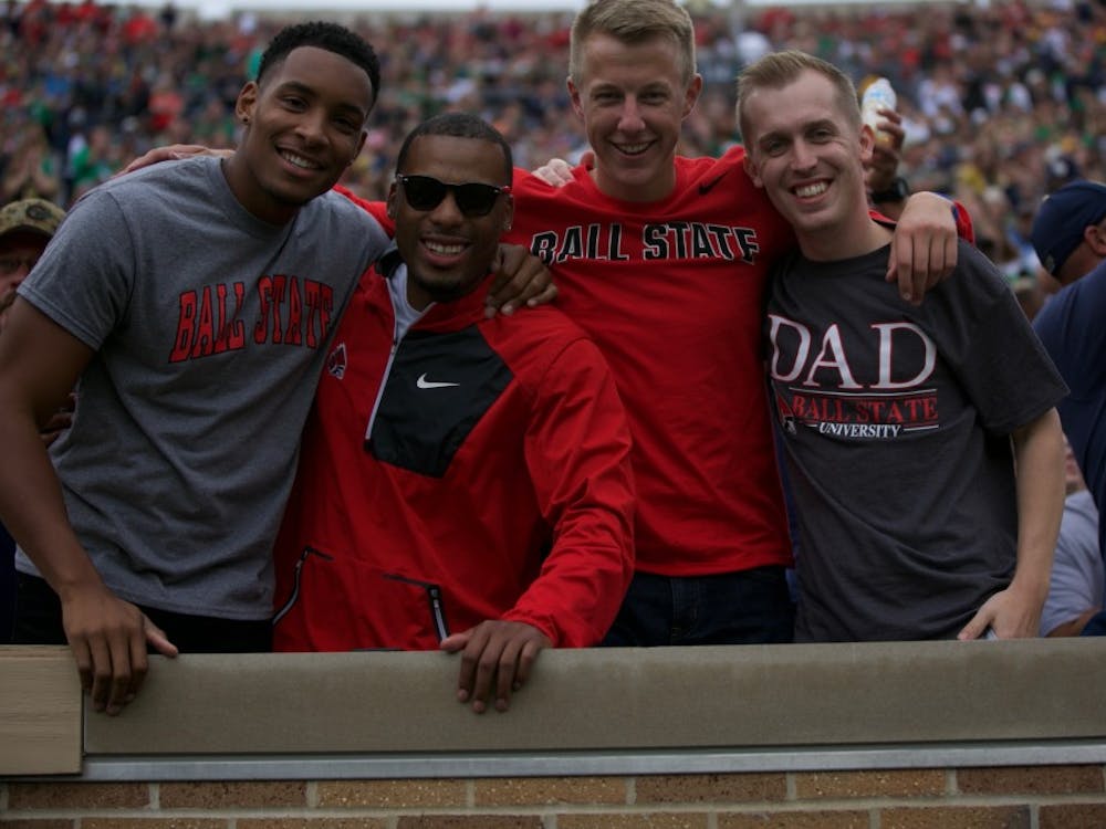 Ball State and Notre Dame's football teams met for the first time in history on Sept. 8, 2018, at Notre Dame Stadium. The Cardinals held their own, but lost 16-24.