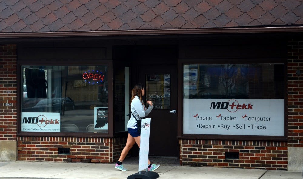 MDtekk was branded by two Ball State alumni Zack Marvel and Justin Dunmore. There are two locations in the Muncie community; which are on West University Avenue, East McGalliard Road, and one located in Anderson on Applewood Center Drive. Stephanie Amador // DN 