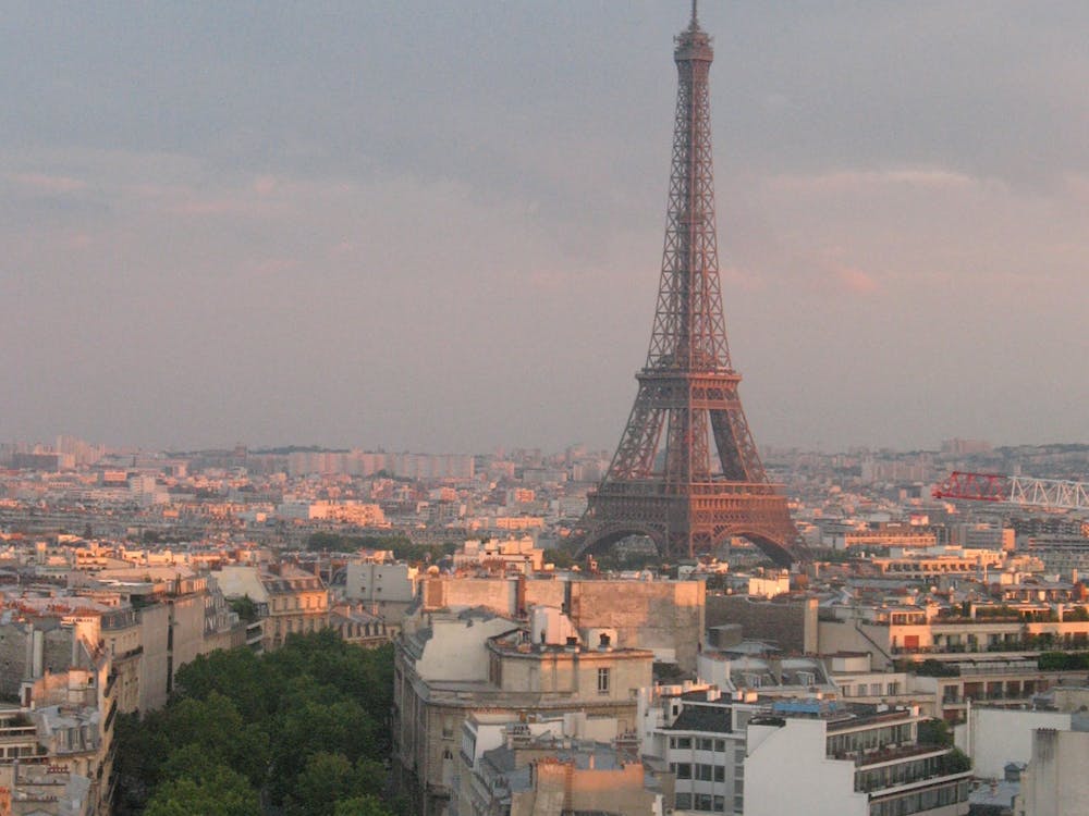 Marie-Line Brunet watches the sunset in Paris out the window of her parents' house during one of her trips home. Brunet said she tries to go back to France at least twice a year to see her family, but technology helps her stay in touch easier. Marie-Line Brunet, photo provided. 