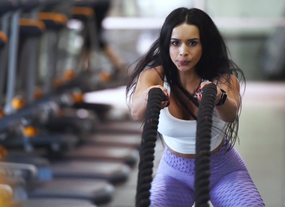 A woman works out in the gym for 30 minutes as apart of her goal. Many people stray from their New Year's resolutions, but there are many ways to get back on track. Eric Paul Zamora, TNS 