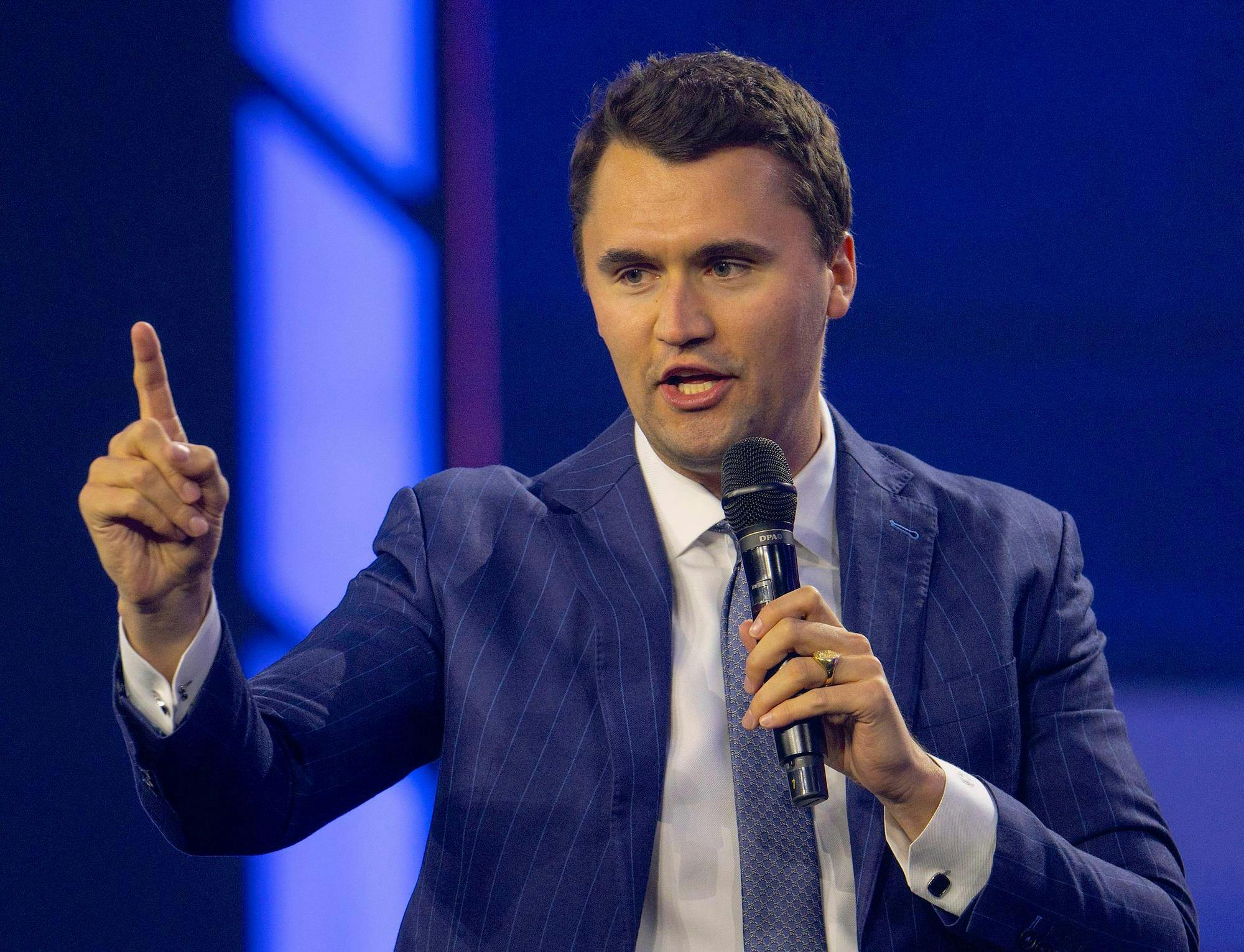 Charlie Kirk speaks on Day One of Turning Point USA's AmericaFest 2024 in Phoenix. Trump ally CHARLIE KIRK was shot at an event in Utah, a source familiar with the matter says. (Brian Cahn/ZUMA Press Wire/dpa/TNS)