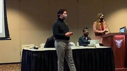 Senator Casey Rockel requested funding for “Love Safety”, an on-campus Valentine’s Day event, from the Student Government Association (SGA). Feb. 2. His request to receive funding was granted with an unanimous majority. Richard Kann, DN