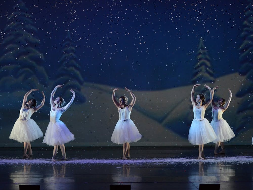 Ball State students rehearse for the upcoming performance of "The Nutcracker" Dec. 2, 2018. Choreographers and dancers rehearsed four days a week for three or more hours to perfect this ballet. Photo Provided, Sarah Jenkins.