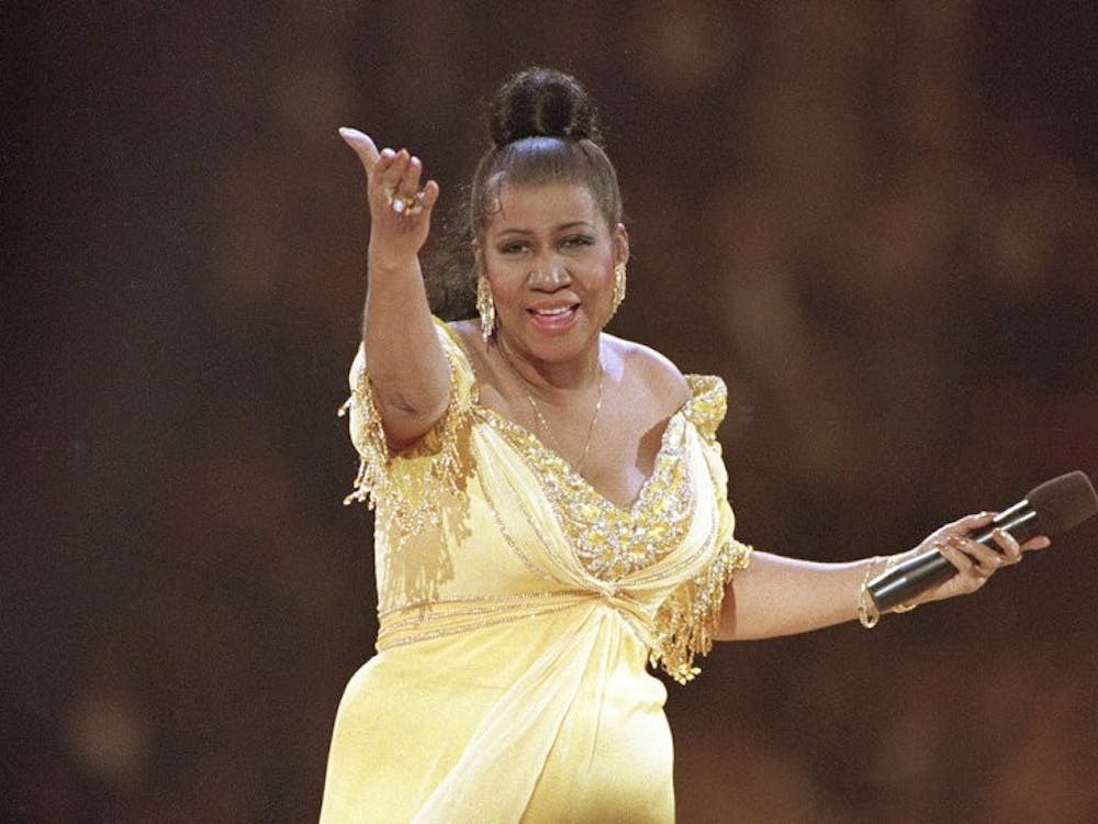 FILE - In this Jan. 19, 1993 file photo, singer Aretha Franklin performs at the inaugural gala for President Bill Clinton in Washington. Franklin died Thursday, Aug. 16, 2018 at her home in Detroit. She was 76. AP Photo, Photo Courtesy&nbsp;