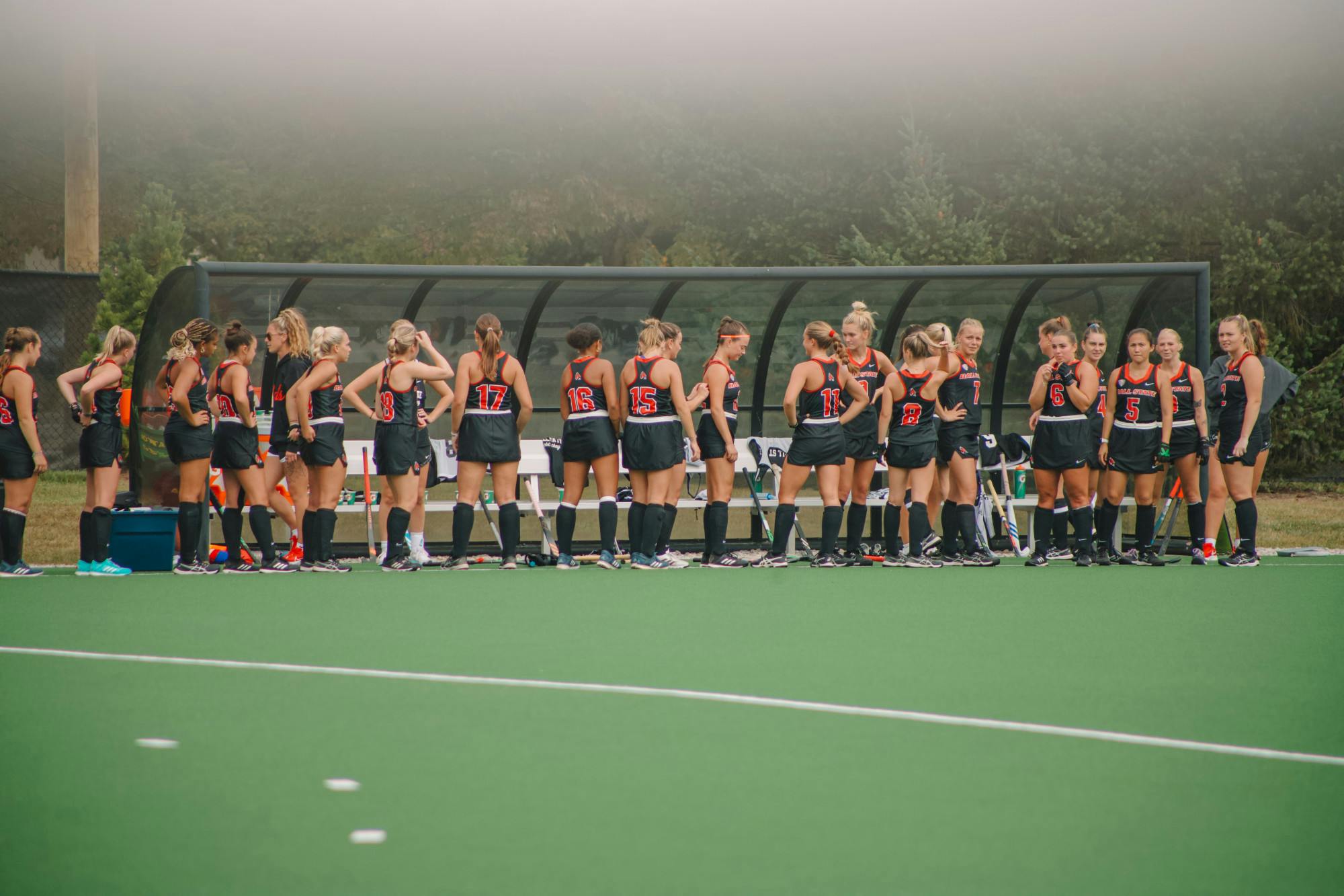 Ball State field hockey prepares to take on Saint Louis in their home opener Sept. 17 at Briner Sports Complex. The Cardinals defeated the Billikens 2-1. Sami Farmer, DN