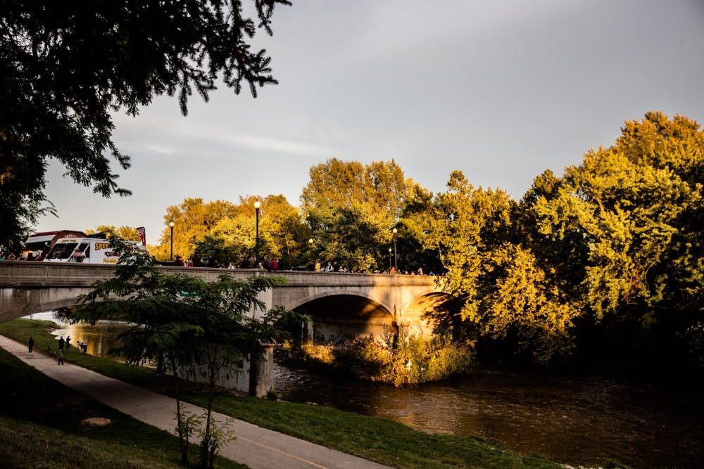 Muncie's Bridge Dinner welcomes over 900 guests to enjoy the evening at the Washington Street Bridge Sept. 27, 2018.  The dinner's goal is to engage the community with one another, the town and local vendors. Madeline Grosh,DN