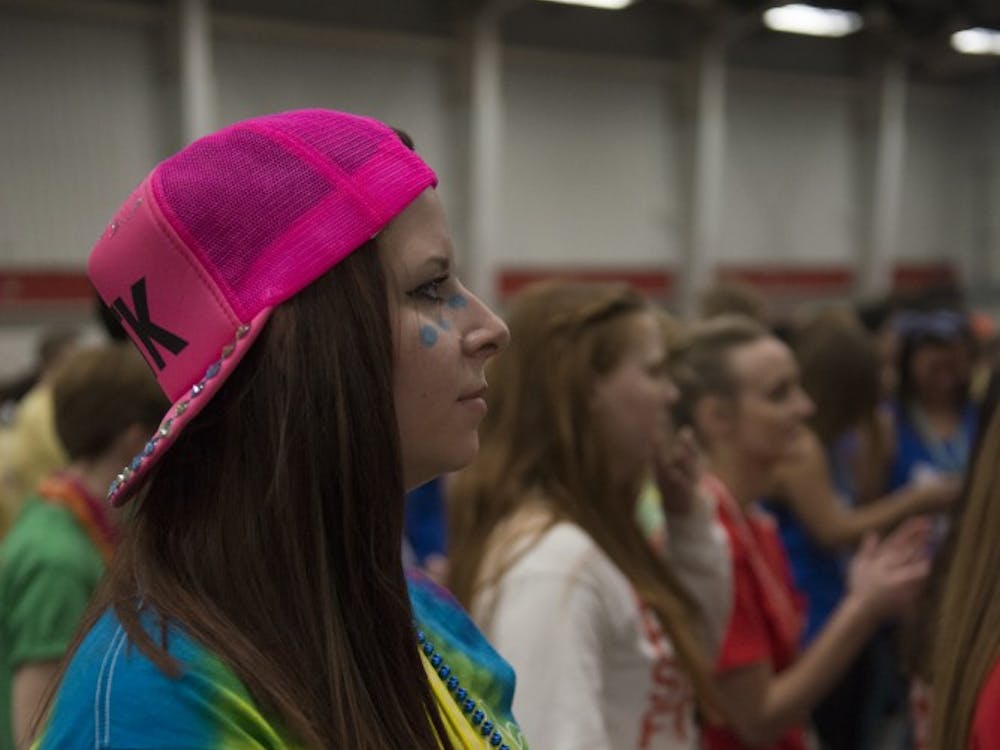 On Feb. 20, Dance Marathon came to Ball State in the Field Sports Building. Junior dietetics major Maddy Smith joined hundreds of other Ball State students to dance for the kids. DN PHOTO ALLISON COFFIN
