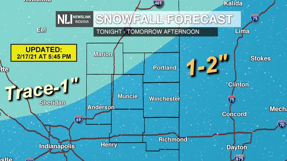 Snow on the way for Thursday, not as cold