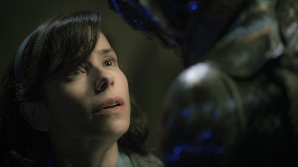 This image released by Fox Searchlight Pictures shows Sally Hawkins, left, and Doug Jones in a scene from the film "The Shape of Water." The film was nominated for an Oscar for best picture on Tuesday, Jan. 23, 2018. The 90th Oscars will air live on ABC on Sunday, Mary 4. Kerry Hayes, Fox Searchlight Pictures via AP.&nbsp;