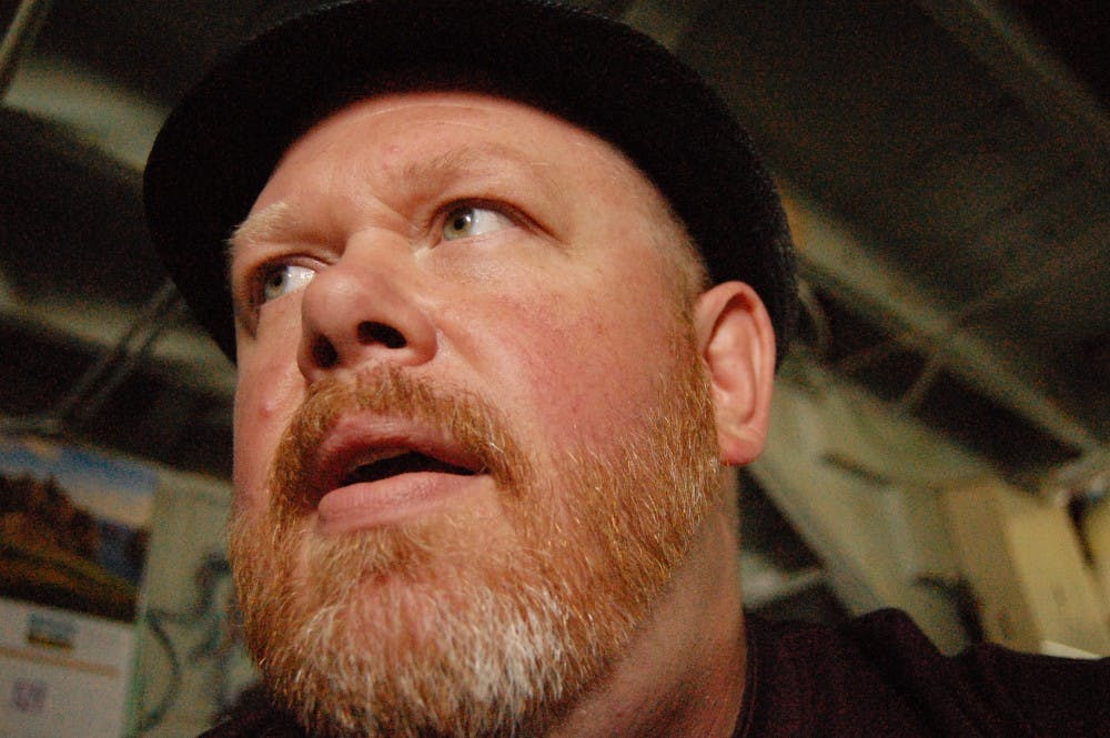 Novelist Michael Poore, author of Up Jumps the Devil, will be reading from his book, signing and also hosting a question-and-answer session today as part of the Creative Writing guest author series. Poore is a BA graduate from Ohio University and a green belt in Kung Fu from Sherwood Martial Arts Academy. PHOTO PROVIDED BY MICHAEL POORE