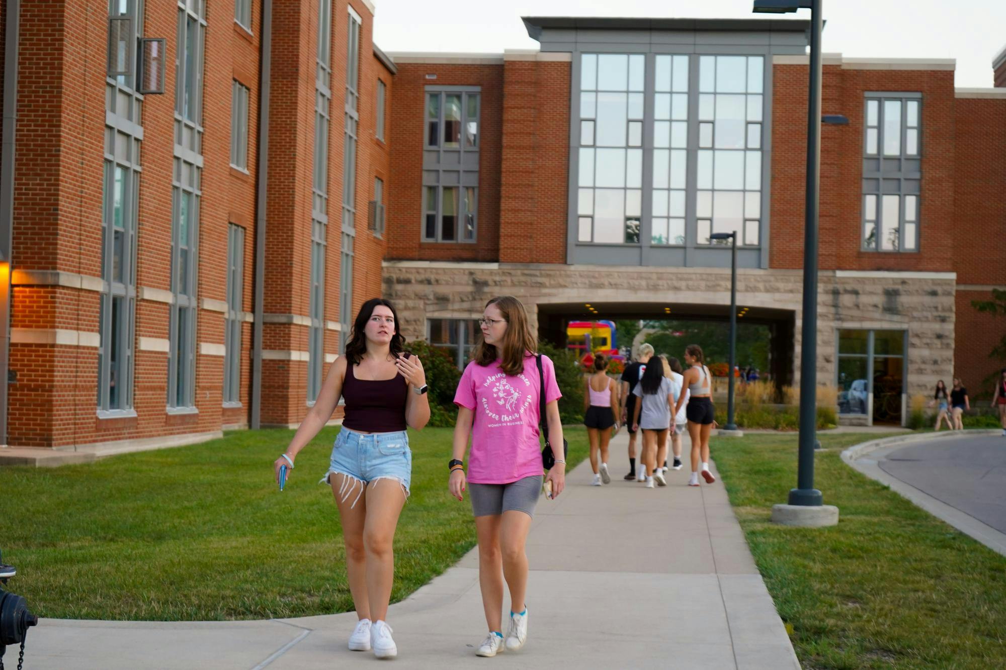 Students living on campus get to know each other after moving in during Rock the Halls on Aug 16th at Ball State University. Isabella Kemper, DN