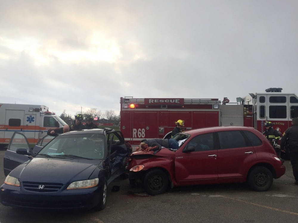 The annual "Living Proof" event&nbsp;took place at Muncie Central High School on April 6 and 7. &nbsp;The event did a re-enactment of&nbsp;a DUI crash scene based off of true events.&nbsp;DN PHOTO CASEY SMITH
