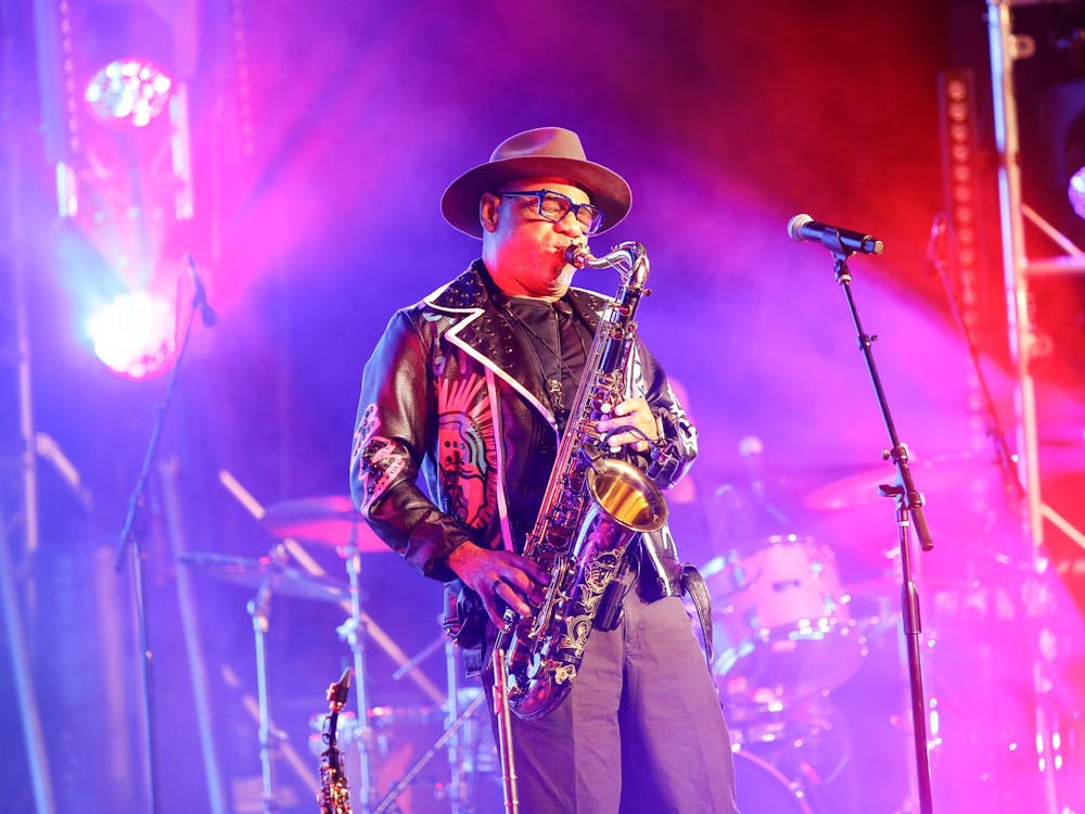 Kirk Whalum rips the saxophone during a concert organized by Real Black Excellence Feb. 16 at Cornerstone for the Arts. Whalum has received three dove award nominations. Andrew Berger, DN 