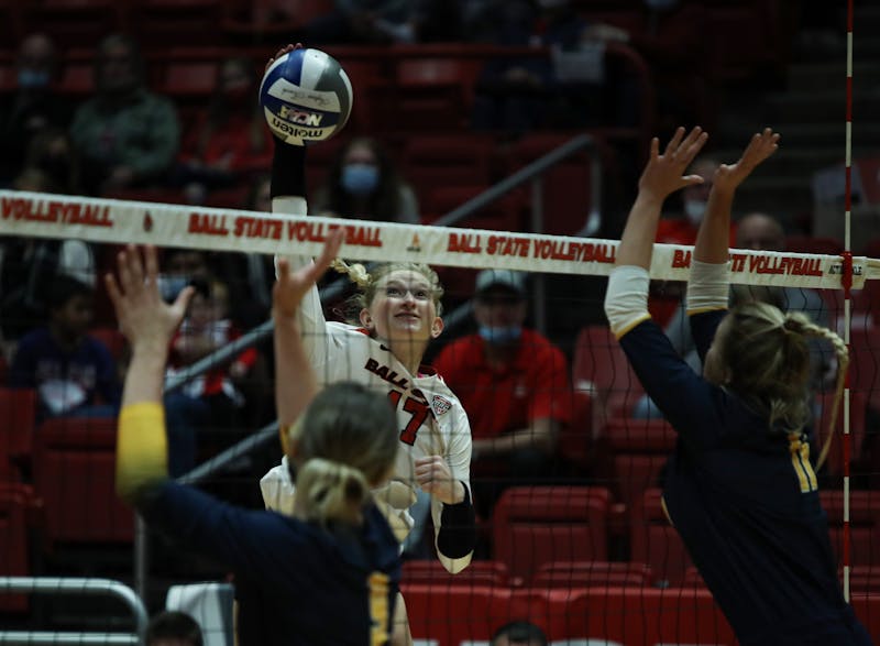 Ball State Women's Volleyball Overcomes Toledo in Four Sets