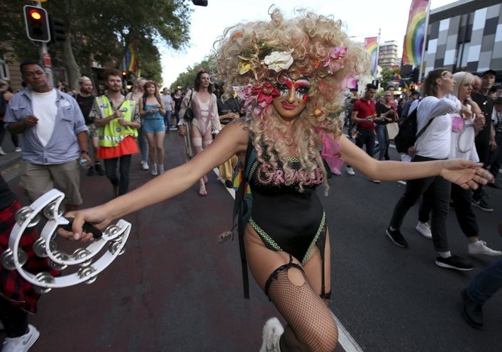 <p>A man dances down the street as members of the gay community and their supporters celebrate the result of a postal survey calling for gay marriage right in Sydney Australia, Wednesday, Nov. 15, 2017. Australians supported gay marriage in a postal survey that ensures Parliament will consider legalizing same-sex wedding this year <strong>AP Photo, Photo Provided</strong></p>