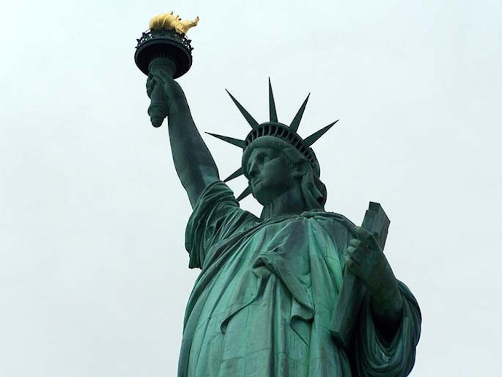 A close-up shot of the Statue of Liberty, which has stood on the former Bedloe&apos;s Island since 1886.  (Ann Tatko-Peterson/Contra Costa Times/MCT)
