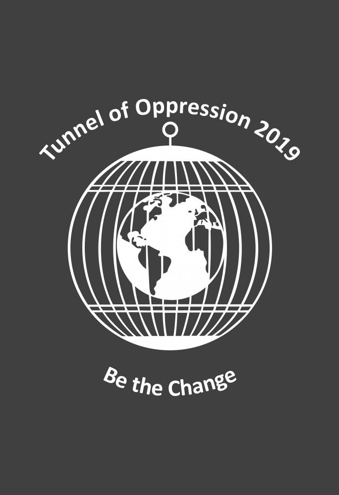 The Tunnel of Oppression, an annual event during Unity Week, was held Thursday, Jan. 24 in the L.A. Pittenger Student Center Ballroom. Some of the exhibits dealt with issues like homophobia, sexual assault and racism. Drew Leininger, Photo Provided.