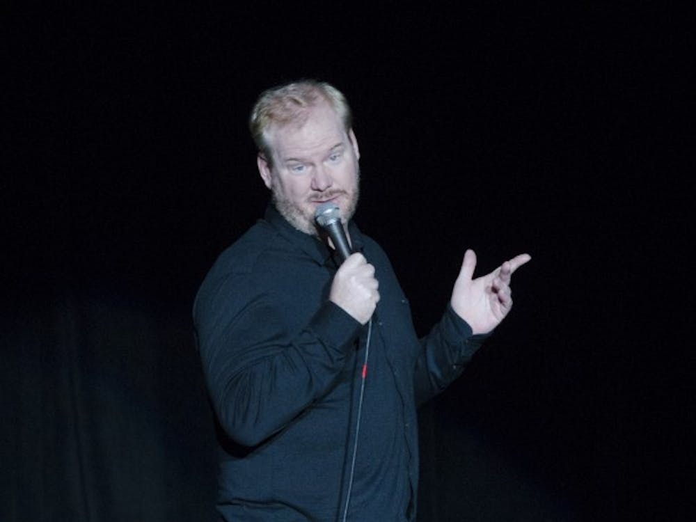 Jim Gaffigan performs his comedy routine for the White Bread tour on Nov. 15 at John R. Emens Auditorium. DN PHOTO BREANNA DAUGHERTY
