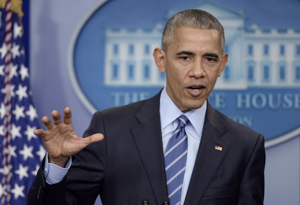 U.S. President Barack Obama holds his final press conference of the year on Friday, Dec. 16, 2016 in the press briefing room of the White House in Washington, D.C. (Olivier Douliery/Abaca Press/TNS)