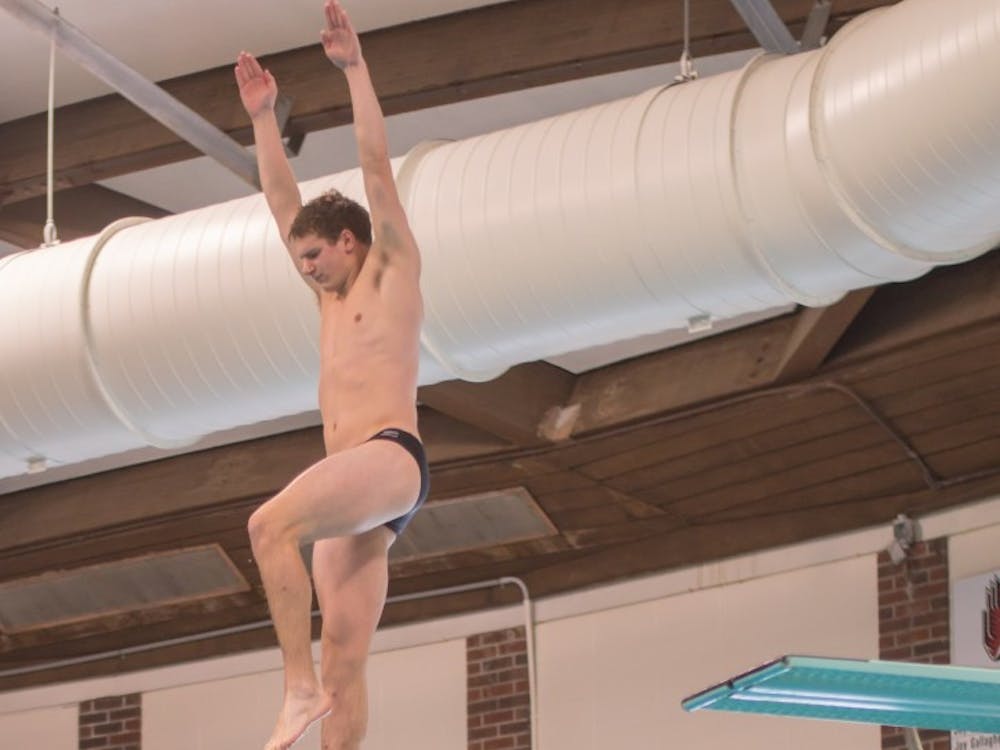 Ball State's men's swimming and diving competed against Eastern Michigan on Jan. 13 in Lewellen Pool. The Cardinals lost to the Swoops 149-121.&nbsp;