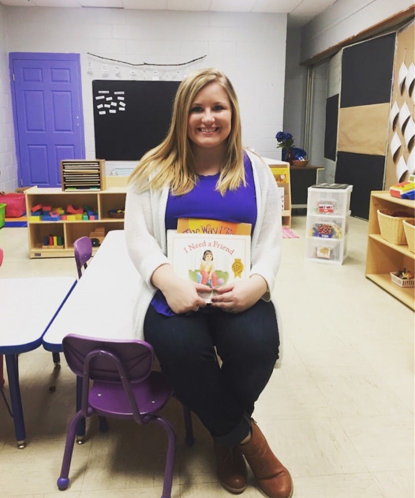 Elizabeth Flynn, a senior at Ball State, is a preschool teacher at Ross Community Center. Flynn serves as the lead, and only, teacher there.&nbsp;Elizabeth Flynn // Photo Provided