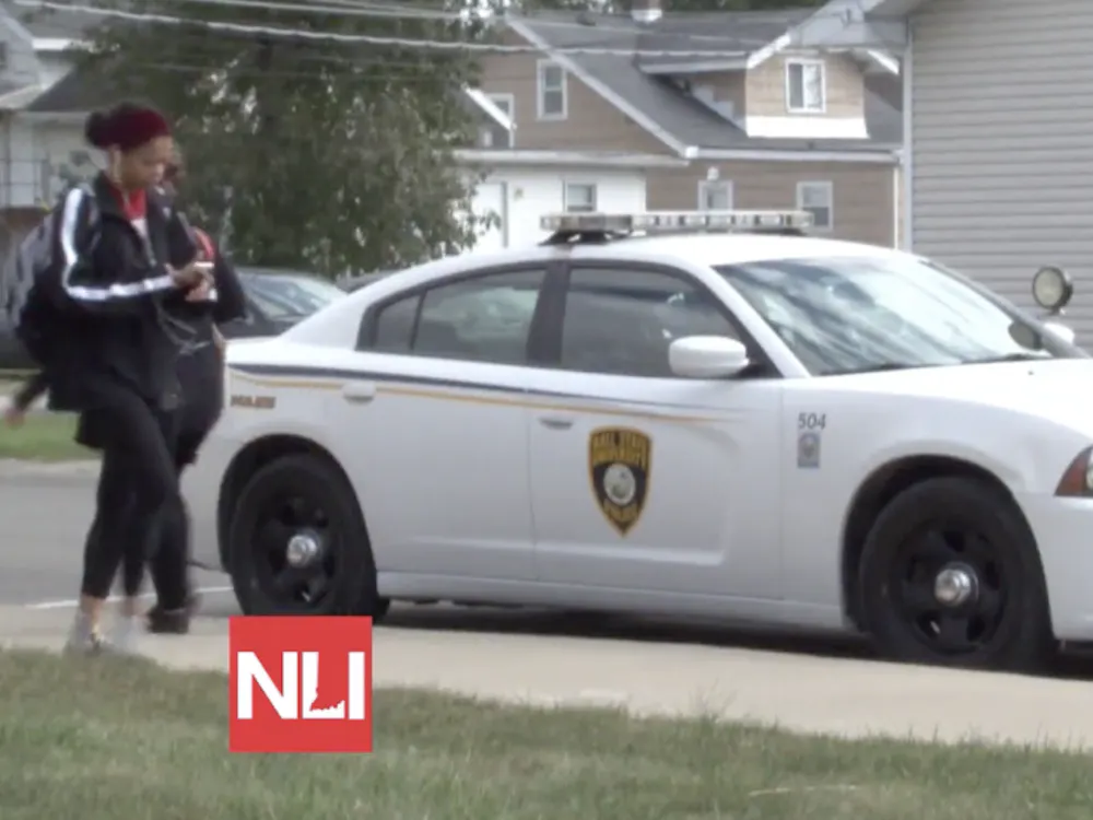 Ball State University Police(UPD) cars line the road next to the police station on Oct. 15. UPD will have a heightened presence on campus this week as homecoming festivities continue.