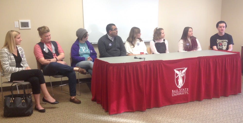 <p>Representatives from multicultural organizations around campus spoke about diversity and beauty at a panel discussion on Nov. 10. <em>DN PHOTO ALLIE KIRKMAN</em></p>