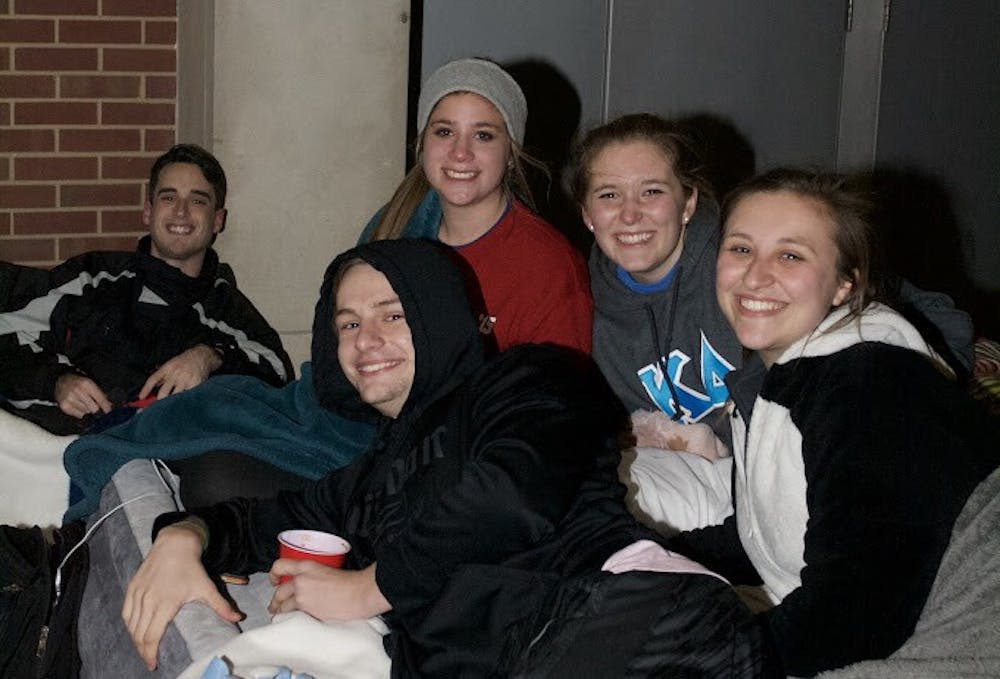 <p>Students began camping out for tickets to see David Letterman at 10 p.m. Nov. 11. <em>DN PHOTO LINDSEY BLAKLEY</em></p>