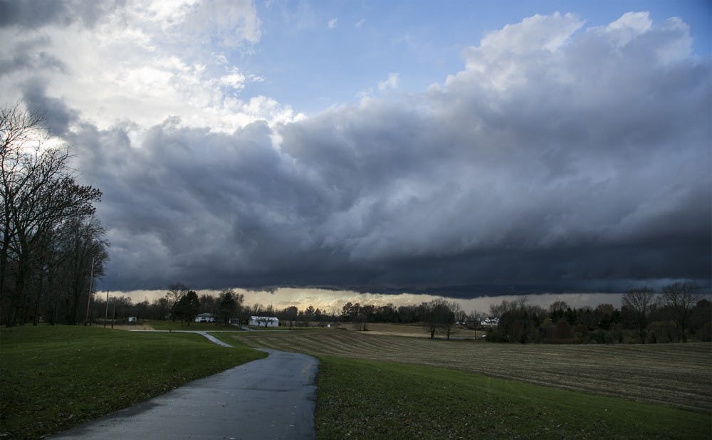 Storm Cells approaching Noblesville on border with Westfield. PHOTO COURTESY OF TAYLOR BUSSICK