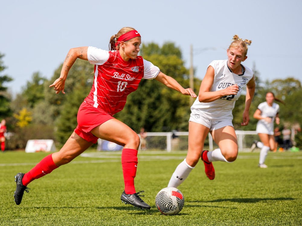 Ball State Soccer played their first home game in 19 days on Sunday, Sept. 8, which also happened to be the team's senior day, and put on an impressive performance. Junior Delaney Caldwell scored the team's first goal in under three minutes into the first half. After a successful weekend, including a win against Big 10 opponent Michigan, Ball State came into the game with momentum. Even though the first half was quiet, the team rallied in the second half, scoring six goals and setting a new program record for the second-most goals in Ball State soccer history.