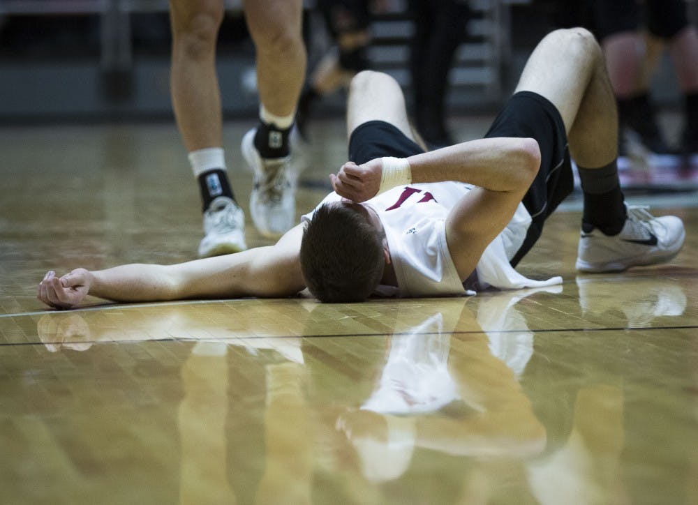 <p>Ball State hosted Harvard Crimson, Saturday, Jan. 20 at John E. Worthen Arena talking the Crimson into four sets. Ball State defeated the Crimson, 25-22, 23-25, 25-21, 25-9. Men’s Volleyball will be back to Worthen, on Feb. 16. <strong>Grace Hollars, DN</strong></p>