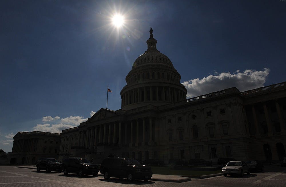 Hours before Tuesday&apos;s deadline, Congress and the White House had yet to begin serious negotiations over next year&apos;s budget, threatening a government shutdown that could delay Social Security payments, shutter national parks, museums and monuments and furlough hundreds of thousands of employees, Sept. 30, 2013. The Senate flatly rejected a House of Representatives proposal to keep the government funded through Dec. 15 but delay implementation of the contentious federal health care law. (Olivier Douliery/Abaca Press/MCT)