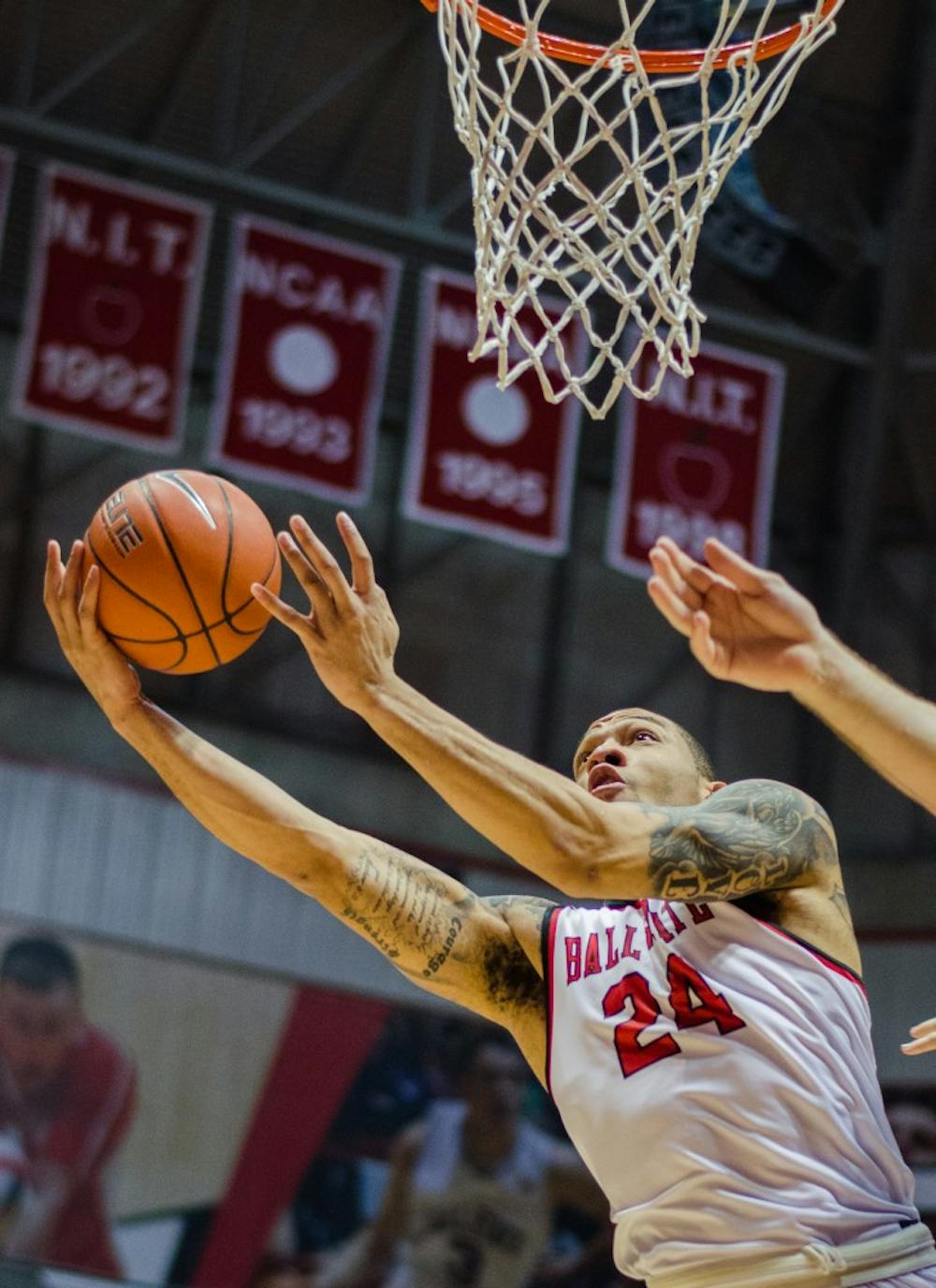 Senior guard Jeremiah Davis started most of last season, however he has been developing a different role to provide better scoring and defense. The Ball State men's basketball team is 10-5 in their season and 1-1 in Mid-American Conference play. DN PHOTO BREANNA DAUGHERTY