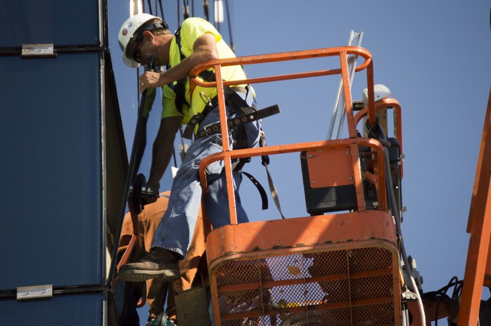 The $40 million renovation project on the&nbsp;Johnson West Complex&nbsp;has remained on schedule. The project is the first renovation on the building since 1998.&nbsp;Terence K. Lightning Jr. // CCIM Media