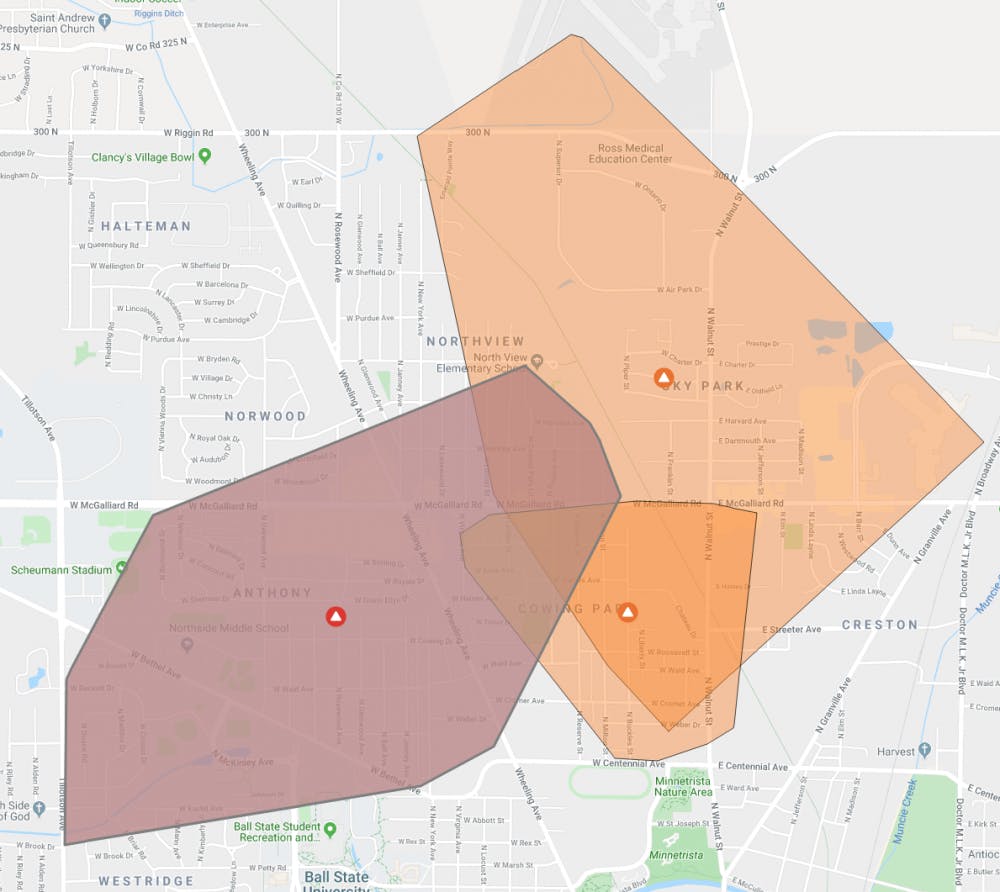<p>Around 3,000 customers of Indiana Michigan Power reported power outages a little after 2 p.m. on Oct. 12, 2019, north of Ball State and in neighborhoods in north Muncie. An I&amp;M representative said the cause of the power outage is still being investigated. <strong>Indiana Michigan Power, Photo Courtesy</strong></p>
