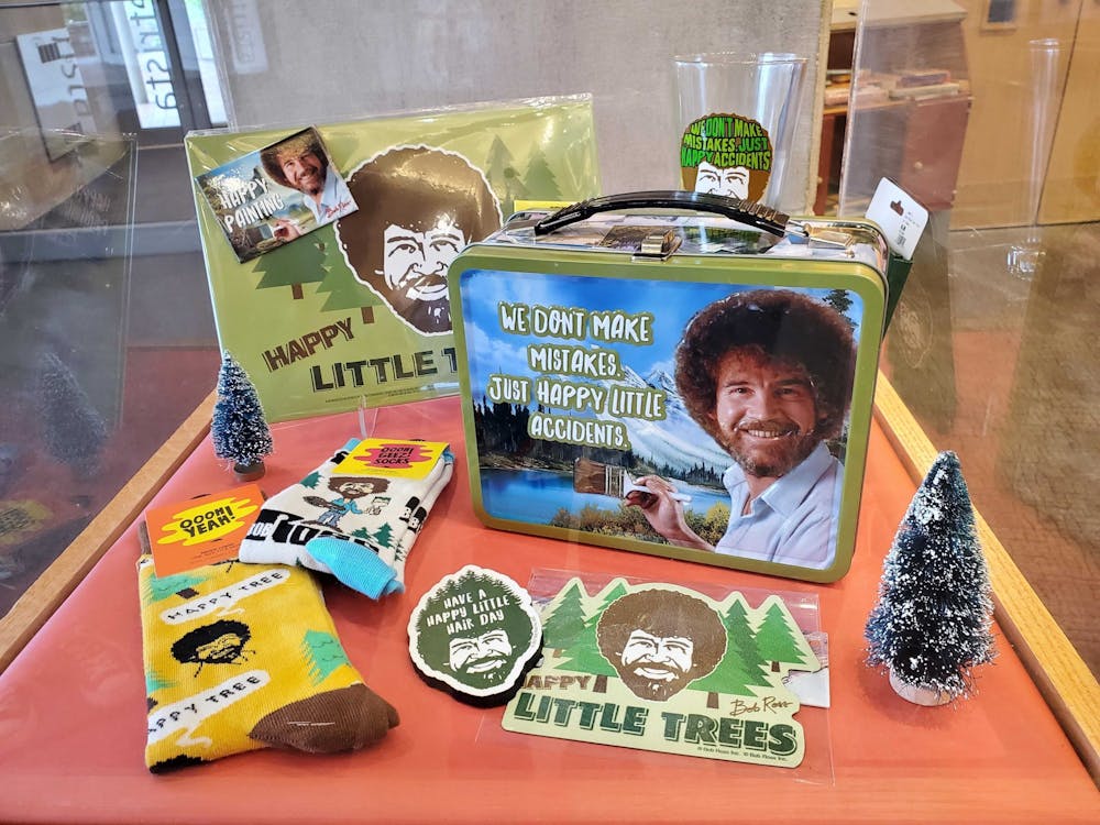 Some of the items made in Bob Ross&#x27; likeness featured at the Bob Ross Experience, an interactive museum on Minnetrista&#x27;s campus. Ross continues to be popular nearly 26 years after his death, which is why Minnestrista created the museum. Sam Shipe, DN