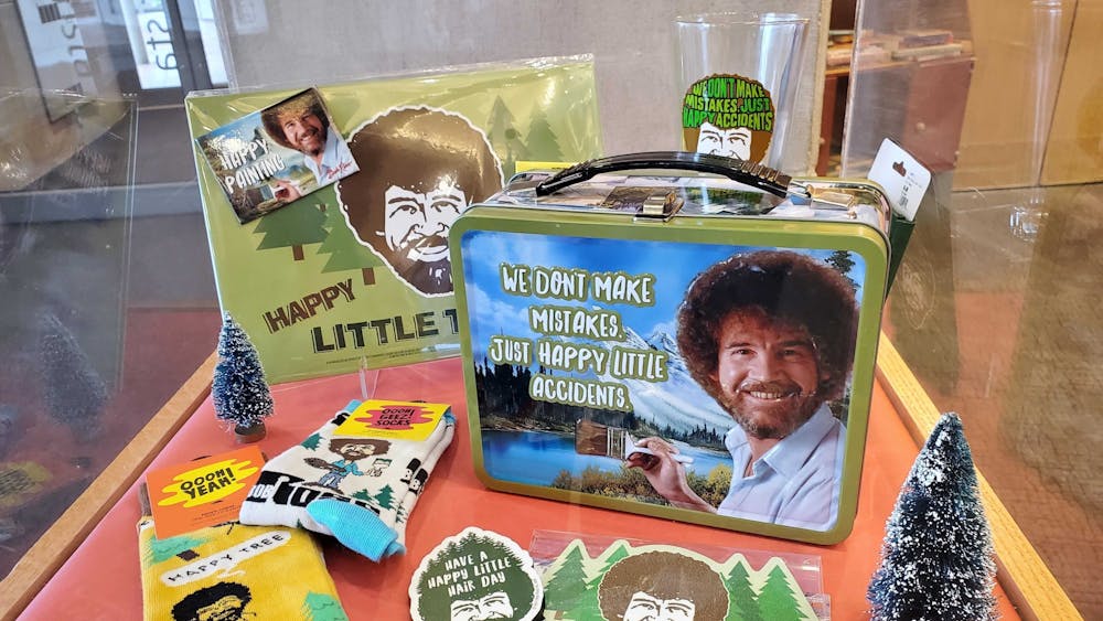 Some of the items made in Bob Ross&#x27; likeness featured at the Bob Ross Experience, an interactive museum on Minnetrista&#x27;s campus. Ross continues to be popular nearly 26 years after his death, which is why Minnestrista created the museum. Sam Shipe, DN