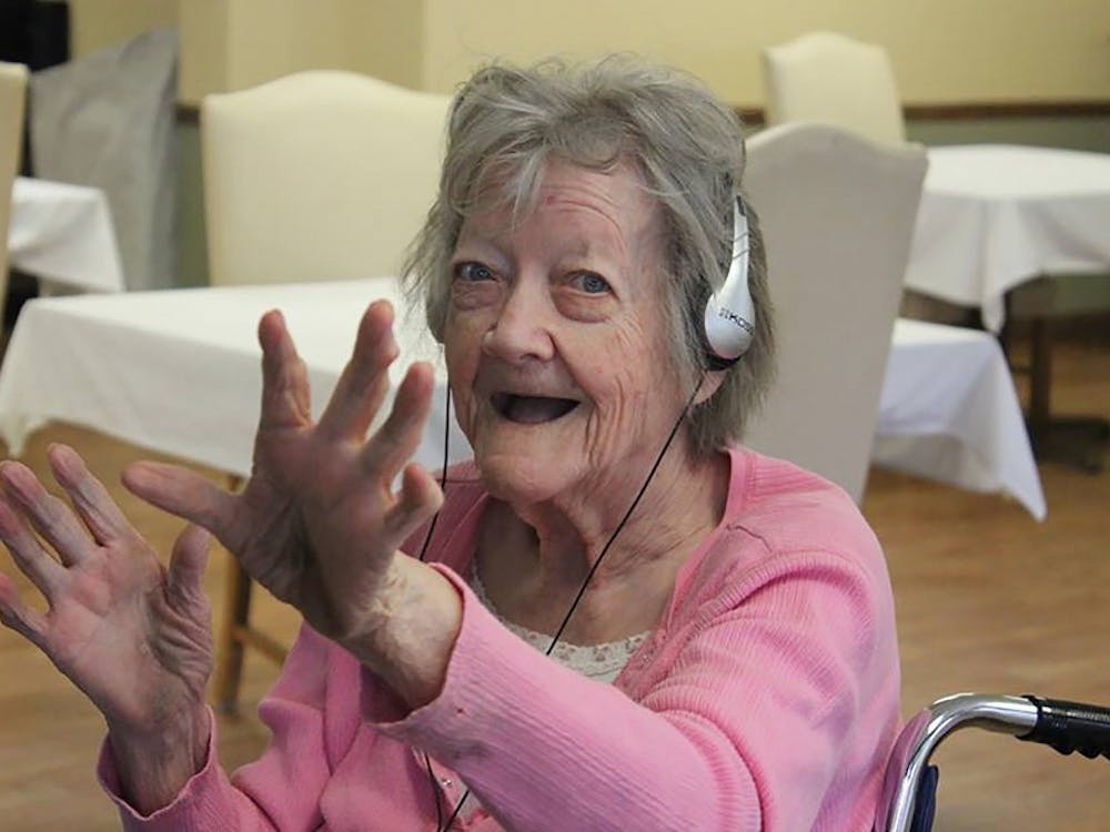 Music and Memory-Muncie works with alzheimer's and dementia nursing home residents in hopes to help them remember who they are through means of music. Ruth Pierce, one of the beneficiaries of the program, enjoys listening to Elvis Presley, Frank Sinatra and big band music. PHOTO PROVIDED BY TYLER SPARKMAN