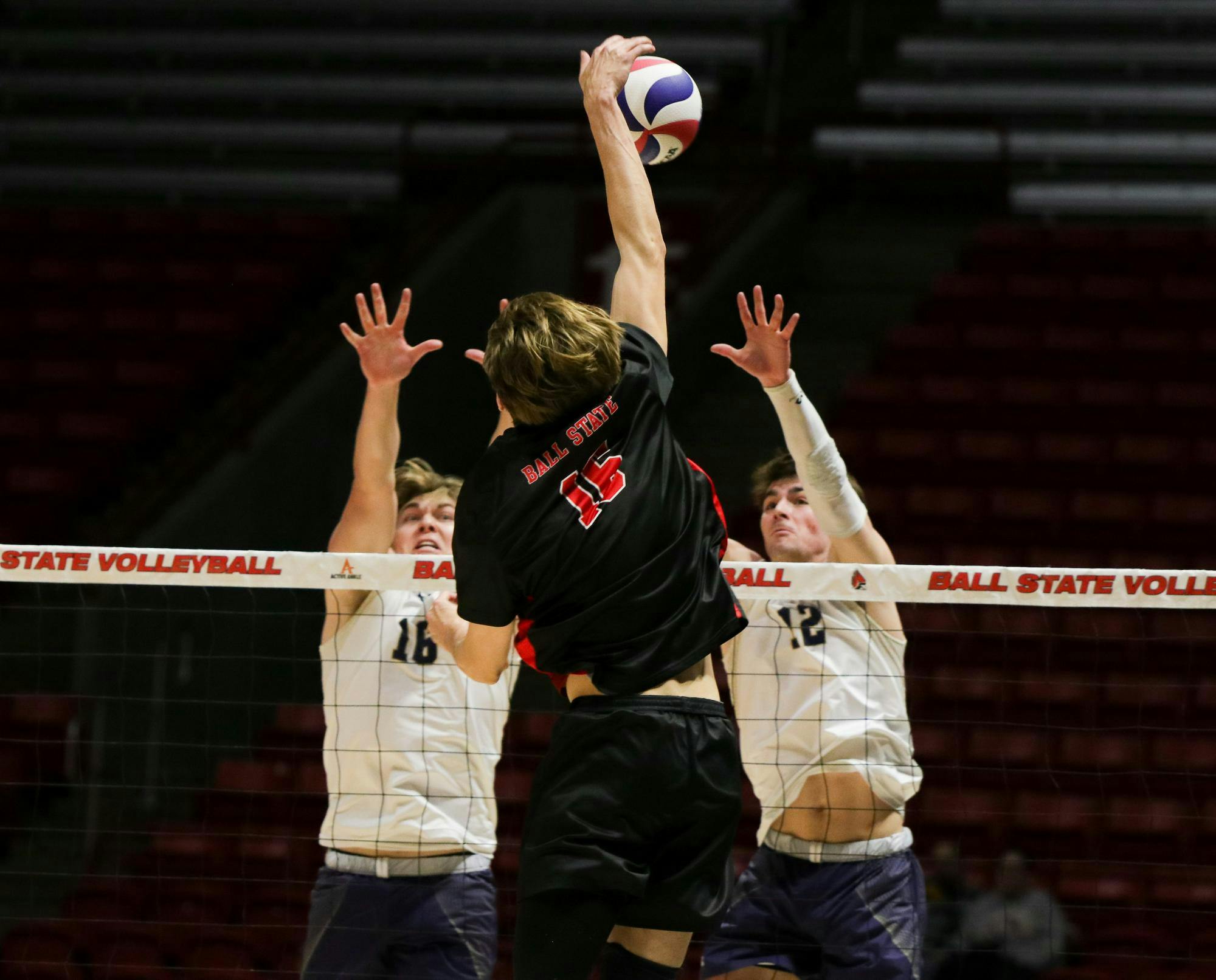 Ball State returned to Worthen Arena Feb. 6&nbsp;after a 2-game road trip to take on their conference rival Queens in the first MIVA games for the Cardinals, and the team kept their win streak of seven going as they won 3-0 (25-22, 25-18, 25-20) and finished their fifth straight sweep.Read more here  about Ball State Men's Volleyball