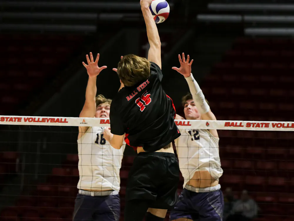 Ball State returned to Worthen Arena Feb. 6 after a 2-game road trip to take on their conference rival Queens in the first MIVA games for the Cardinals, and the team kept their win streak of seven going as they won 3-0 (25-22, 25-18, 25-20) and finished their fifth straight sweep.Read more here about Ball State Men's Volleyball
